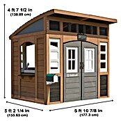 Zwerkules Spielhaus Trolli (L x B x H: 155,63 x 177,3 x 138,86 cm, Holz, Braun, Grau) | BAUHAUS
