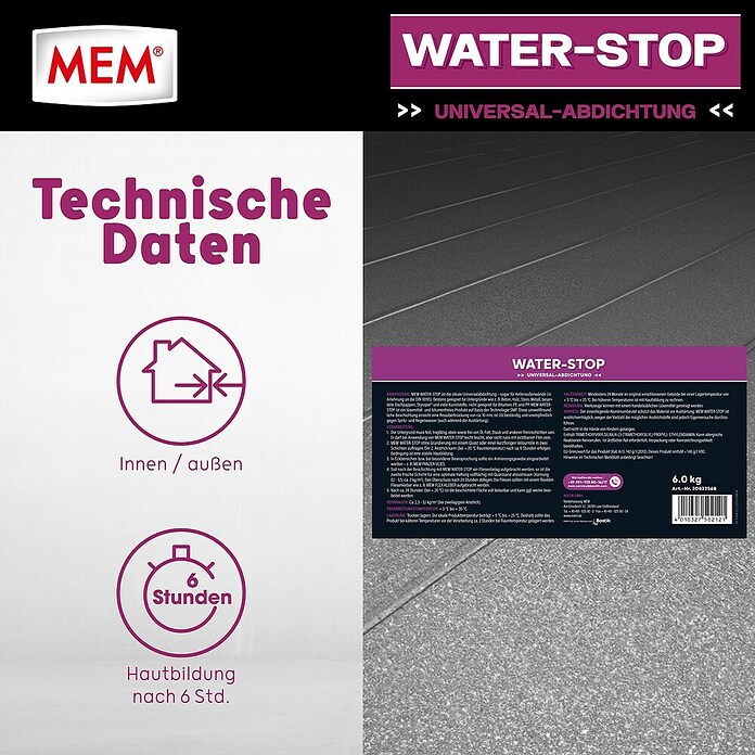 MEM Water Stop (6 kg, Lösemittelfrei)
