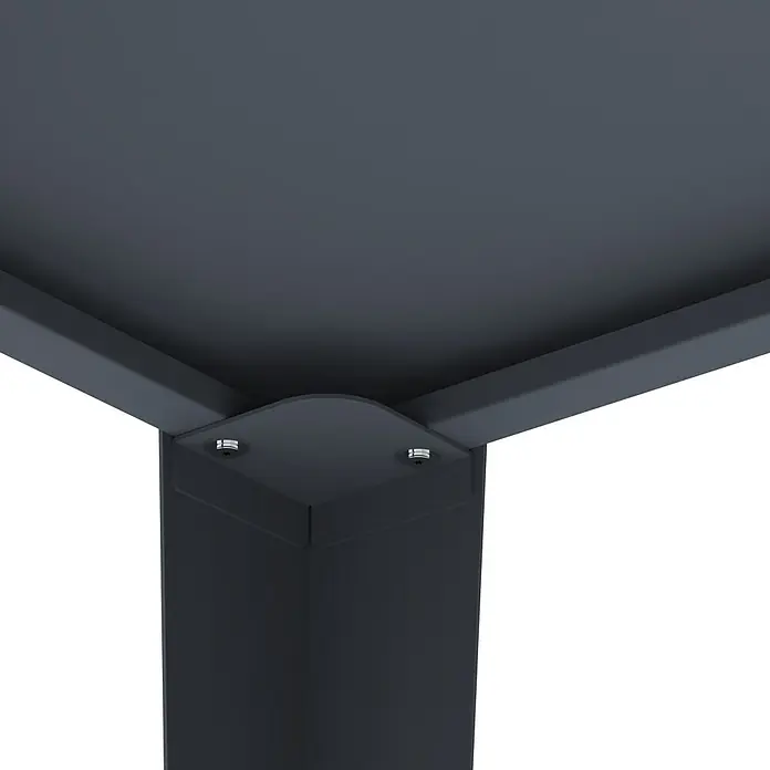 Westmann Hochbeet Vedura - 40 x 109 x 80 cm, Metall, Anthrazit - Dunkelgraues Eckverbindungsstück aus Metall für Rahmen oder Tisch, befestigt mit zwei Schrauben mit Sternkopf.