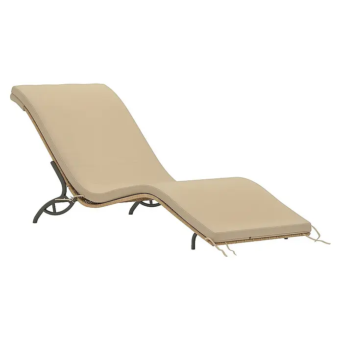 Outsunny Gartenliege - Beige, Stahl