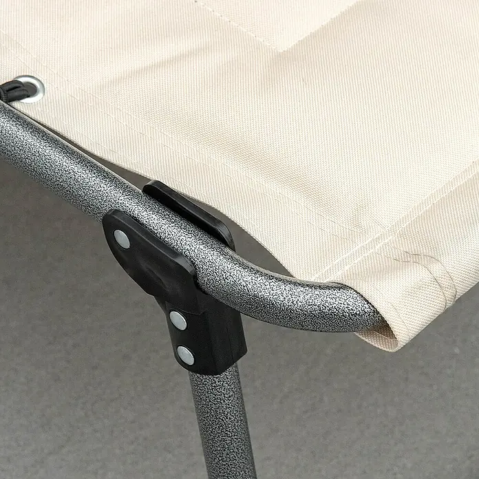Outsunny Gartenliege - Beige, Stahl