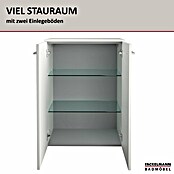 Fackelmann B.style Midischrank (2-türig, B x T x H: 60,2 x 32 x 82,6 cm, Weiß Hochglanz) | BAUHAUS