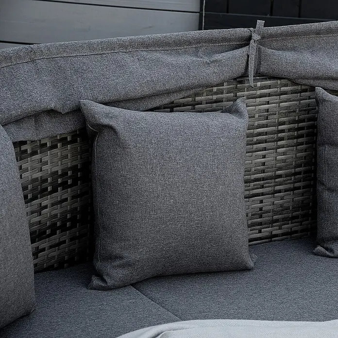 Outsunny Gartenliege - Grey, Metall