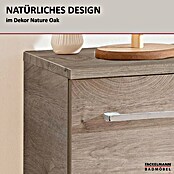 Fackelmann B.style Midischrank (2-türig, B x T x H: 60,2 x 32 x 82,6 cm, Nature Oak Holzoptik) | BAUHAUS