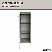 Fackelmann B.style Midischrank (1-türig, B x T x H: 30,2 x 32 x 82,6 cm, Anschlag: Links, Weiß Hochglanz/Nature Oak Holzoptik) | BAUHAUS