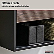 Fackelmann B.Paris Badmöbel-Set (Gesamtbreite Badmöbel: 70,5 cm, Mit Glasbecken, Rigoletto Eiche Holzoptik/Schwarz) | BAUHAUS