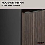Fackelmann B.Paris Midischrank (B x T x H: 40,2 x 32 x 125,7 cm, Anschlag: Rechts, Rigoletto Eiche Holzoptik/Schwarz) | BAUHAUS