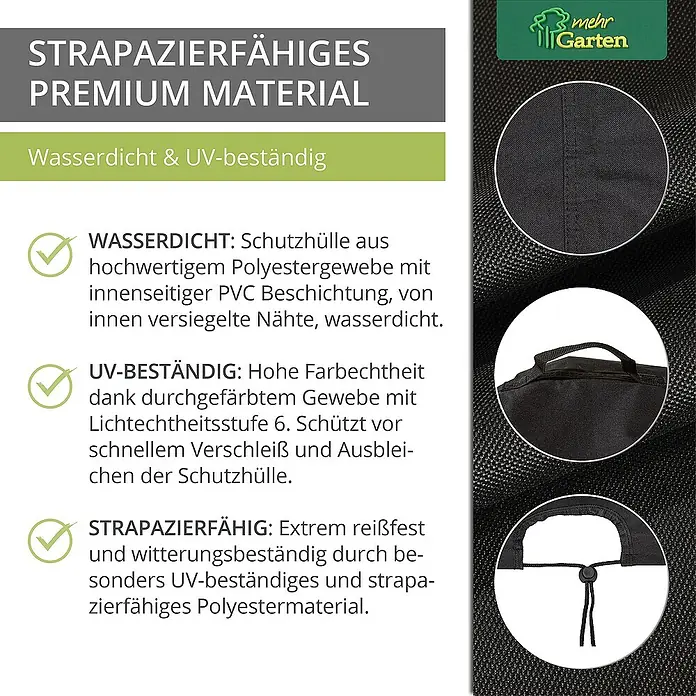 Mehr Garten Grill-Schutzhülle - Passend für: Keramikgrill, Polyester (PES), Schwarz