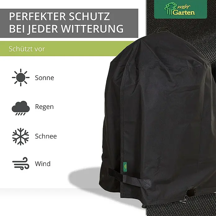 Mehr Garten Grill-Schutzhülle - Passend für: Keramikgrill, Polyester (PES), Schwarz