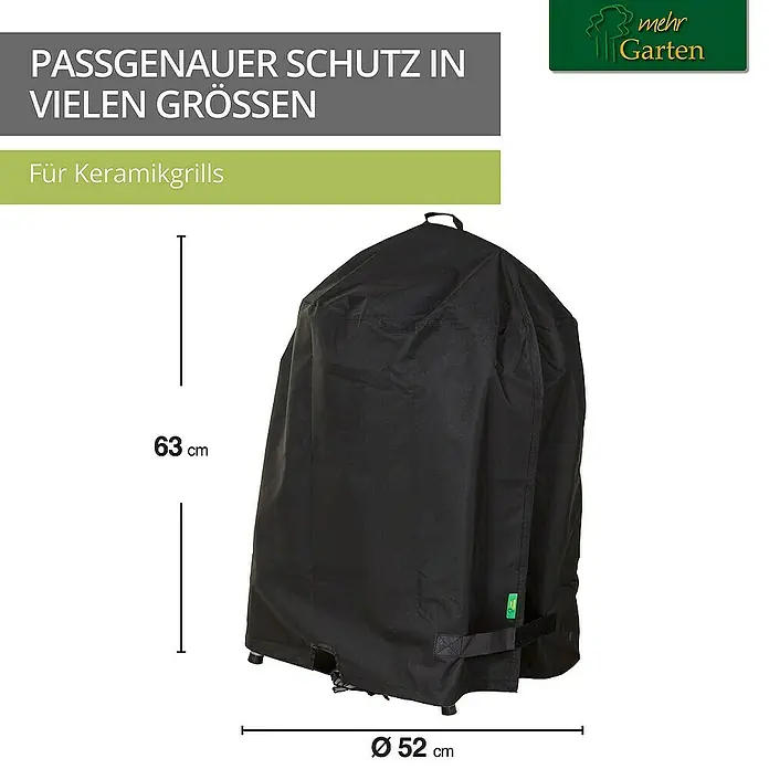 Mehr Garten Grill-Schutzhülle - Passend für: Keramikgrill, Polyester (PES), Schwarz