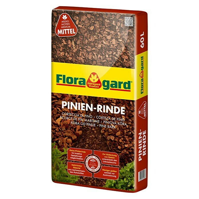 Floragard Dekor-Mulch Pinien-Rinde (60 l, 15 - 25 mm)