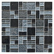 Mozaïektegel Crystal Mix XCM K989 (29,8 x 29,8 cm, Zwart, Glanzend)