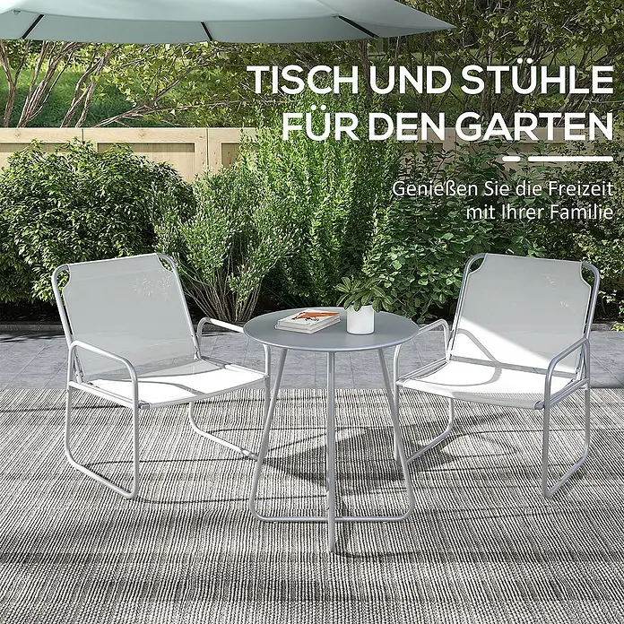 Outsunny Loungemöbel-Set - Grau