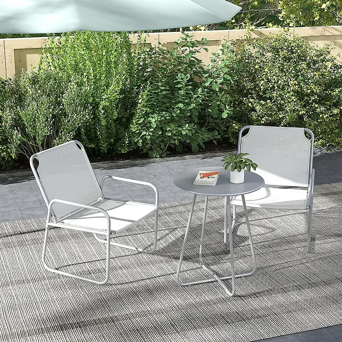 Outsunny Loungemöbel-Set - Grau