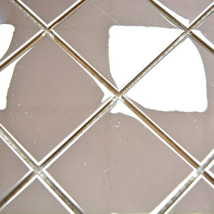 Mozaïektegel Quadrat ALF 48G (29,8 x 29,8 cm, Zilver, Glanzend)
