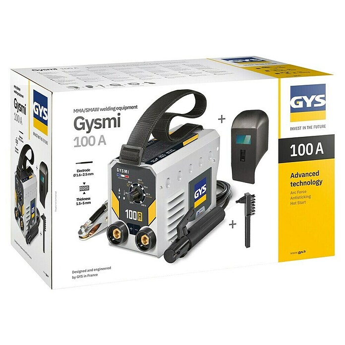 Gys Varilni aparat za varjenje z elektrodami GYSMI100A  (Varilni tok: 10 A - 100 A, Do x Š x V: 21 x 13 x 10 cm) | 2385 - Schweißgeräte Marke | BBDR - Schweißgeräte | BBD - Elektro WZ/Großmaschinen | BB - ElektroWZ/Großmaschinen | B - Werkz/Masch/Maschzubeh/Auto | BAUHAUS