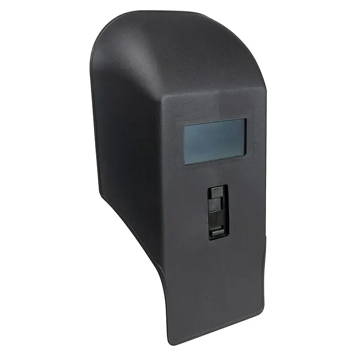 Gys Schweißgerät GYSMI100A - Schweißstrom: 10 A - 100 A, L x B x H: 21 x 13 x 10 cm - Schwarzer, matter Kunststoff-Schweißhelm mit rechteckigem Sichtfenster.