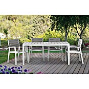 Keter Conjunto de muebles Harmony (5 pzs., Polipropileno, Blanco/Gris) | BAUHAUS