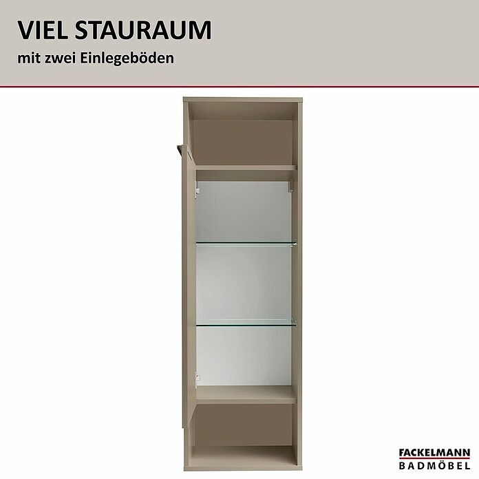 Fackelmann B.Paris Midischrank (B x T x H: 40,2 x 32 x 125,7 cm, Anschlag: Links, Cubanit Grau) | BAUHAUS