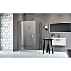 Camargue Vario Eckdusche S1+S15+S3 (115 x 90 x 195 cm, Stärke: 6 mm, Silber)
