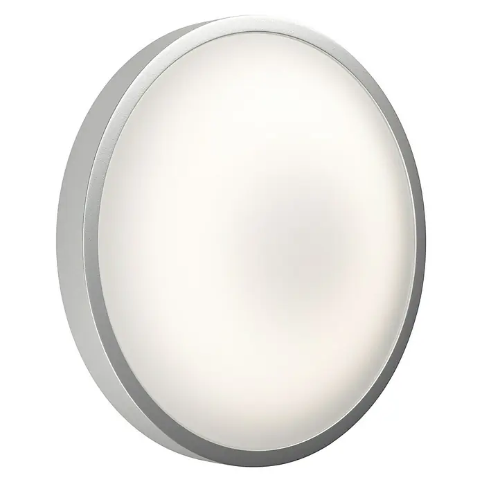 Ledvance LED-Wand- & Deckenleuchte Clickswitch16 W, Weiß, Tageslichtweiß, Durchmesser: 310 mm - Runde LED-Deckenleuchte mit silbernem Rahmen und gleichmäßigem, hellem Licht für eine moderne und energieeffiziente Beleuchtung.