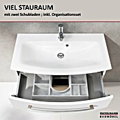 Fackelmann B.style Badmöbel-Set (Gesamtbreite Badmöbel: 83,2 cm, Weiß Hochglanz/Nature Oak Holzoptik) | BAUHAUS