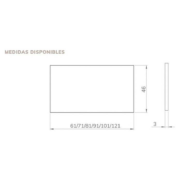Encimera para lavabo (46 x 71 x 3 cm, Blanco Seda) | BAUHAUS