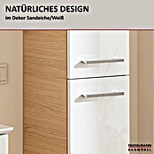 Fackelmann B.style Hochschrank (B x T x H: 30 x 31,8 x 162 cm, Anschlag: Rechts, Weiß Hochglanz/Sandeiche) | BAUHAUS