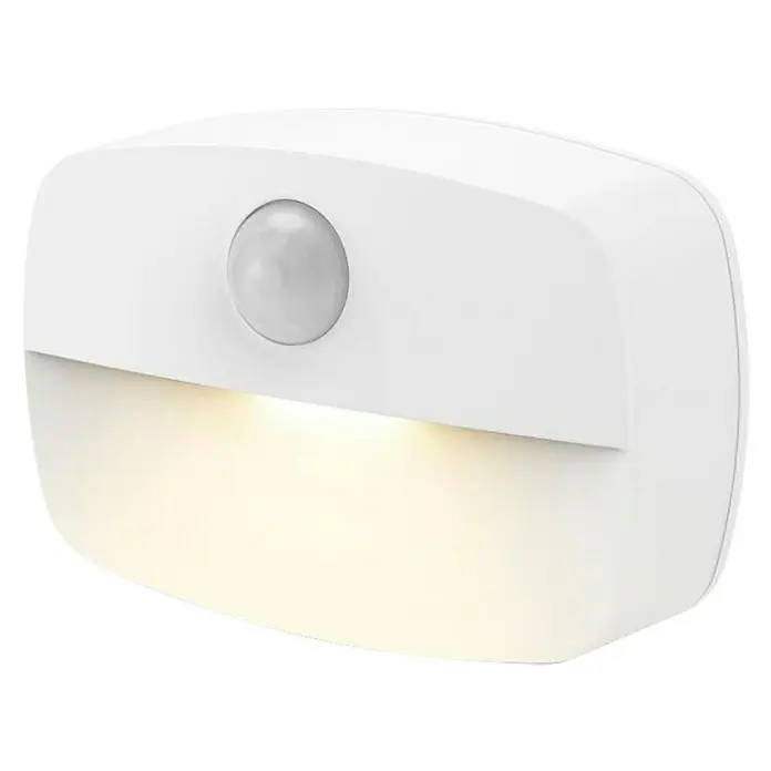 Hama LED-Nachtlicht Cozy 223502 - L x B x H: 4,4 x 6,4 x 2,5 cm - Weißes LED-Nachtlicht mit Bewegungssensor, das ein sanftes, warmes Licht abgibt.