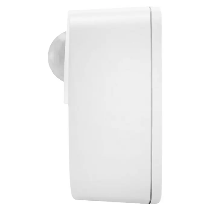 Hama LED-Nachtlicht Cozy 223502 - L x B x H: 4,4 x 6,4 x 2,5 cm - Weißer rechteckiger Bewegungsmelder mit kuppelförmiger Linse auf der linken Seite.
