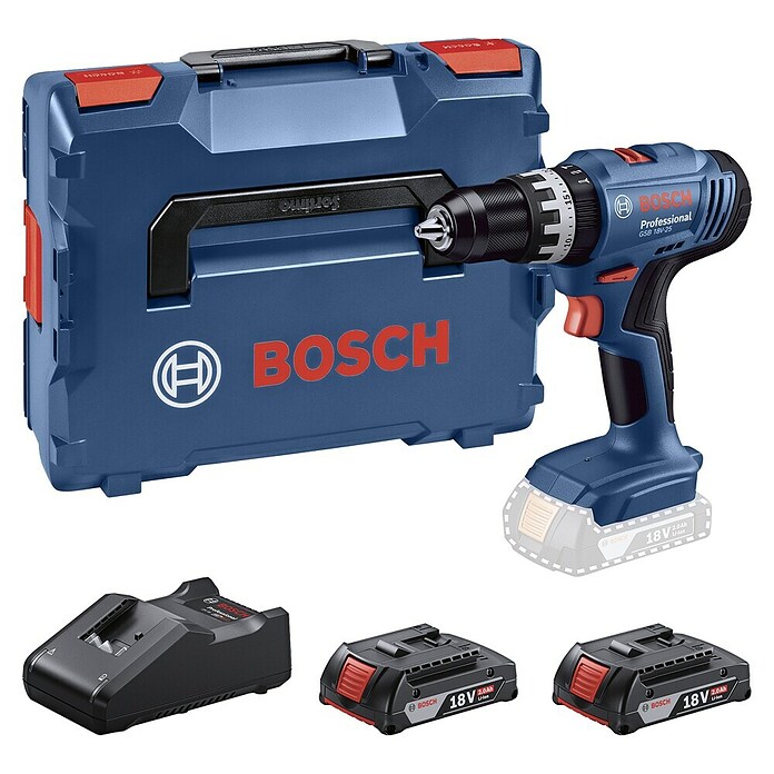 Bosch Professional Akku-Schlagbohrschrauber GSB 18V-25 (18 V, 2 Akkus, 2 Ah, 56 Nm, 5 -tlg.) | BAUHAUS