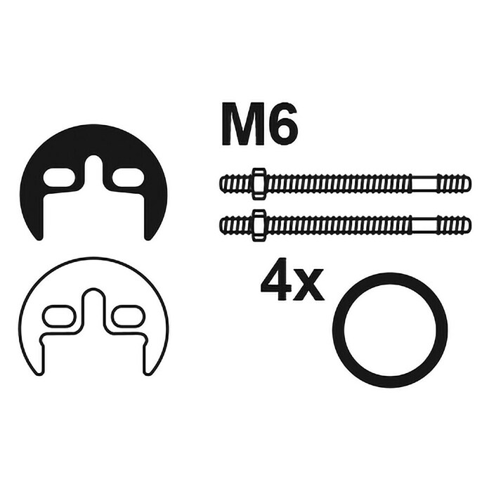 Befestigungssatz für Armaturen M6 (Gesamtumfang: 8 -tlg.) | BAUHAUS