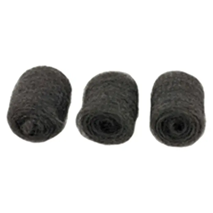 Kirchhoff Stahlwolle - Stahl, 3 Stk. - Drei dunkelgraue Stahlwolle-Pads zum Schrubben oder Reinigen.