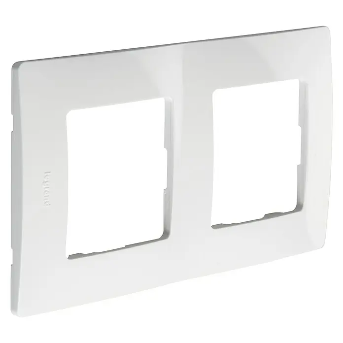 Legrand Niloé Marco - Blanco, Modelo de mecanismos: x 2, Plástico, Instalar - Marco doble blanco Legrand para interruptores y enchufes, perfecto para instalaciones eléctricas con estilo.