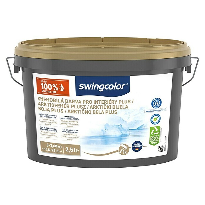 swingcolor Stenska barva Plus  (Bela, Mat, 2,5 l, Primerno za alergike) | 5862 - IF Disp  weiss, pastoes und fest | HADC - Innenfarben | HAD - Farben | HA - Farben | H - Innendeko/Farben | BAUHAUS
