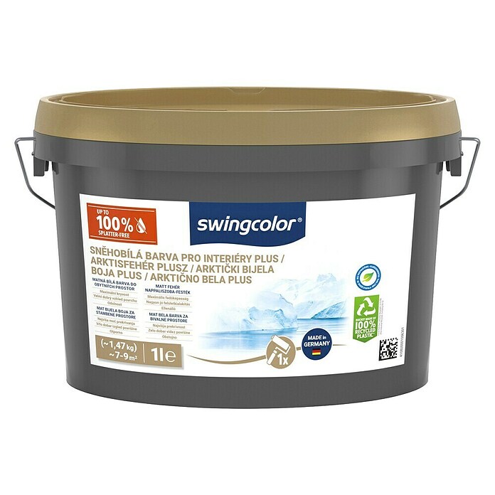 swingcolor Boja za zid Plus  (Bijela, Mat, 1 l, Prikladno za alergičare) | BAUHAUS