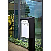 Allux Standbriefkasten BjÃ¶rn Mailbox (L x B x H: 235 x 345 x 525 mm, Grau / Schwarz, Stahl) | BAUHAUS