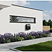 Allux Briefkasten KS200 (L x B x H: 170 x 400 x 445 mm, Schwarz, Stahl, Namensschild) | BAUHAUS