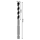 Bosch Sveder za kovino HEX-5  (Premer vrtalnega svedra: 6 mm, Delovna dolžina: 50 mm, Dolžina: 100 mm) | 2546 - Bohrer Stein, Beton | BCDA - Zubeh Bohrm/Bohrhämmer/Akkumasch | BCD - Maschinenzubehör | BC - Maschinenzubehör | B - Werkz/Masch/Maschzubeh/Auto | BAUHAUS