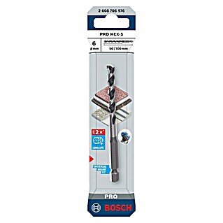 Bosch Sveder za kovino HEX-5 (Premer vrtalnega svedra: 6 mm, Delovna dolžina: 50 mm, Dolžina: 100 mm)