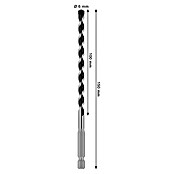 Bosch Broca para metal HEX-5 (Diámetro de la broca: 6 mm, Longitud de trabajo: 100 mm, Largo: 150 mm) | BAUHAUS