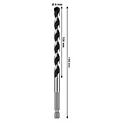 Bosch Sveder za kovino HEX-5  (Premer vrtalnega svedra: 8 mm, Delovna dolžina: 100 mm, Dolžina: 150 mm) | 2546 - Bohrer Stein, Beton | BCDA - Zubeh Bohrm/Bohrhämmer/Akkumasch | BCD - Maschinenzubehör | BC - Maschinenzubehör | B - Werkz/Masch/Maschzubeh/Auto | BAUHAUS