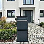 Metzler Paketbox Bispo (L x B x H: 37,3 x 50,2 x 112 cm, Anthrazit, Stahl, Paketfach) | BAUHAUS
