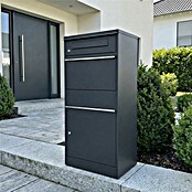 Metzler Paketbox Bispo (L x B x H: 37,3 x 50,2 x 112 cm, Anthrazit, Stahl, Paketfach) | BAUHAUS