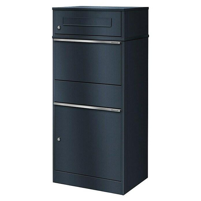 Metzler Paketbox Bispo (L x B x H: 37,3 x 50,2 x 112 cm, Anthrazit, Stahl, Paketfach) | BAUHAUS