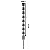 Bosch Broca para metal HEX-5 (Diámetro de la broca: 10 mm, Longitud de trabajo: 150 mm, Largo: 200 mm) | BAUHAUS