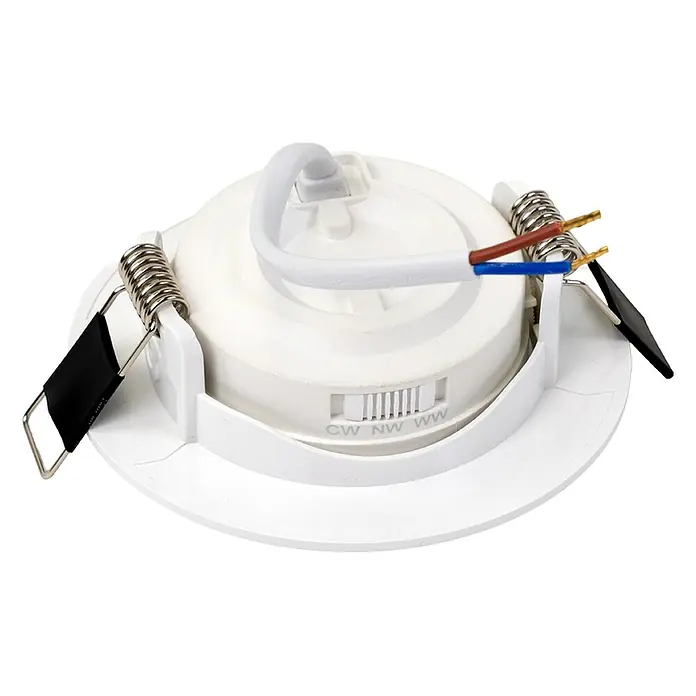Luxula Wand- & Deckenspot - 5 W, Ø x H: 9,3 x 3,1 cm, Weiß, Mehrfarbig