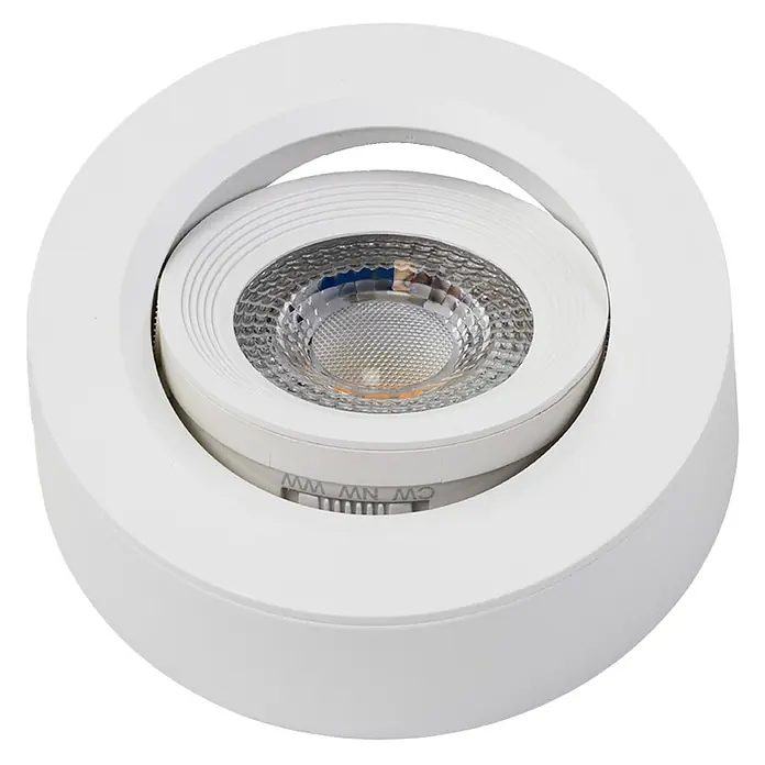 Luxula Wand- & Deckenspot - 5 W, Ø x H: 9,3 x 3,1 cm, Weiß, Mehrfarbig