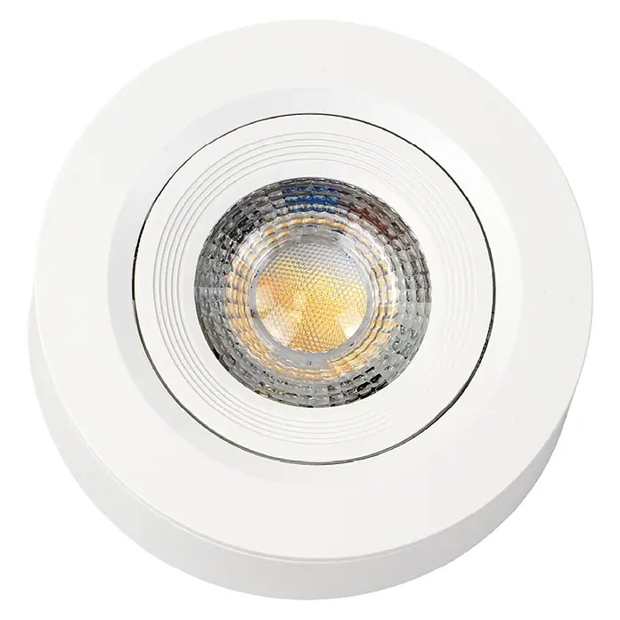 Luxula Wand- & Deckenspot - 5 W, Ø x H: 9,3 x 3,1 cm, Weiß, Mehrfarbig
