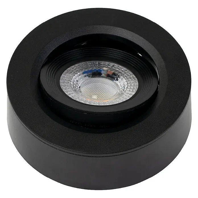 Luxula Wand- & Deckenspot - 5 W, Ø x H: 9,3 x 3,1 cm, Schwarz, Mehrfarbig